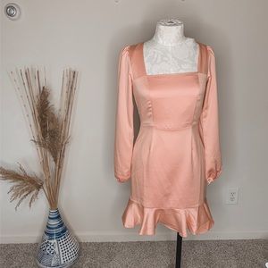 Pink Forever21 Puff Sleeve Dress